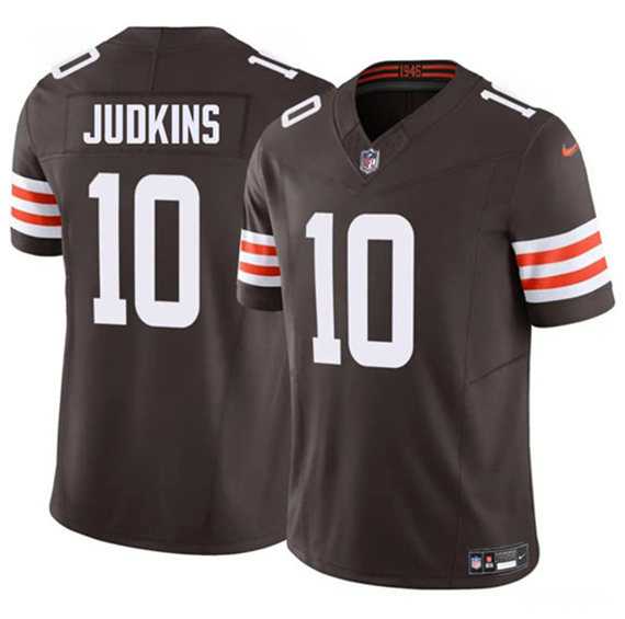 Men & Women & Youth Cleveland Browns #10 Quinshon Judkins Brown 2025 F.U.S.E. Vapor Limited Stitched Jersey